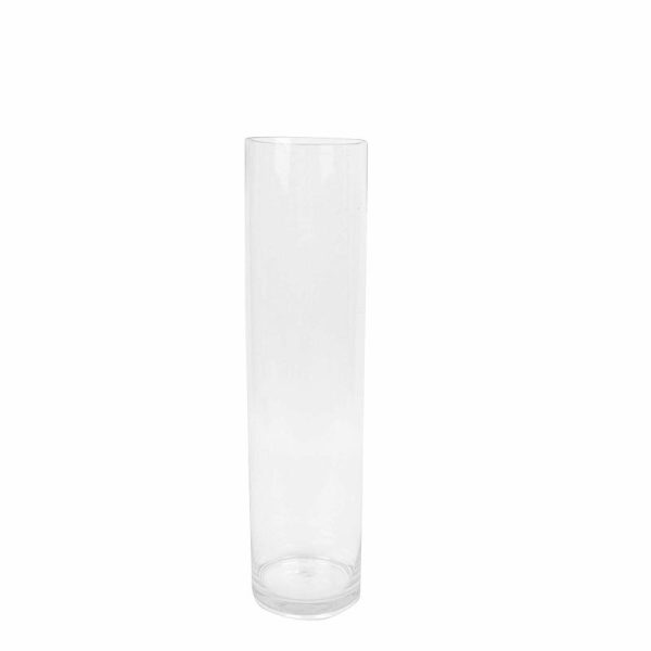 Glass & Metal Floral Vases |   6 Pack 20″ Tall Heavy Duty Clear Cylinder Glass Flower Vases Chargers & Centerpieces Glass & Metal Floral Vases