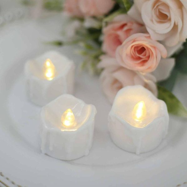 LED & Wax Candles |   12 Pack 1.5″ Warm White Realistic Flameless LED Tealight Candles, Battery Operated Luminaria Candles LED & Wax Candles LED & Wax Candles