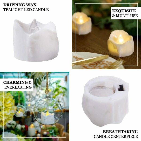 LED & Wax Candles |   12 Pack 1.5″ Warm White Realistic Flameless LED Tealight Candles, Battery Operated Luminaria Candles LED & Wax Candles LED & Wax Candles