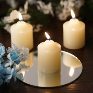 LED & Wax Candles |   12 Pack 2″ Ivory Votive Candles, Mini Multi-Purpose Candle Decor LED & Wax Candles Ivory