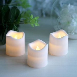 LED & Wax Candles |   12 Pack Classic White Flameless LED Votive Candles, Battery Operated Reusable Candles LED & Wax Candles LED & Wax Candles