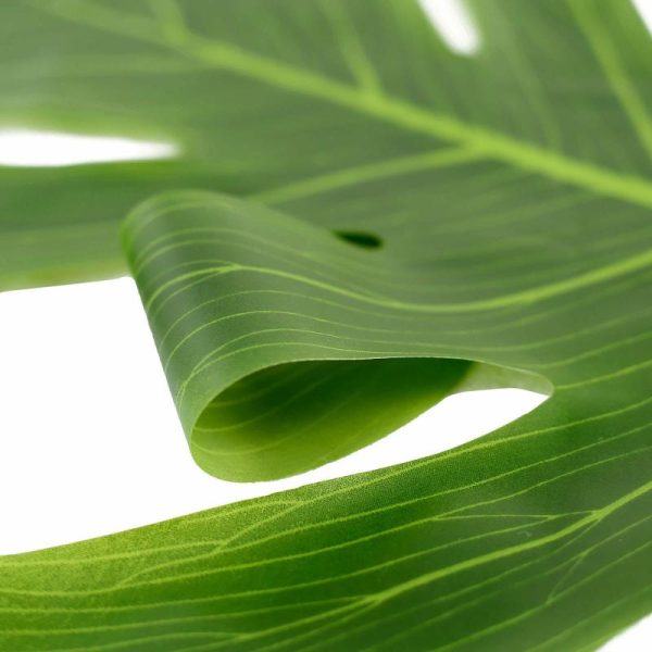 Plants & Pampas |   12 Leaves Green Artificial Decorative Tropical Monstera Palm Leaves Artificial Flowers & Greens Plants & Pampas