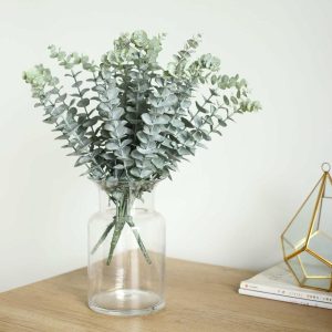 Plants & Pampas |   30 Stems 17″ Frosted Green Artificial Eucalyptus Sprays, Faux Plants Artificial Flowers & Greens Plants & Pampas