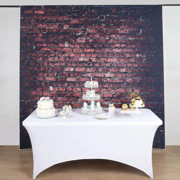 Professional Stage Lighting |   8ftx8ft Dark Red Vintage Brick Wall Vinyl Photo Shoot Backdrop LED Lightings Professional Stage Lighting