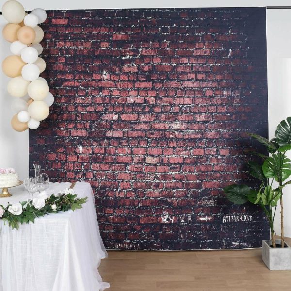 Professional Stage Lighting |   8ftx8ft Dark Red Vintage Brick Wall Vinyl Photo Shoot Backdrop LED Lightings Professional Stage Lighting