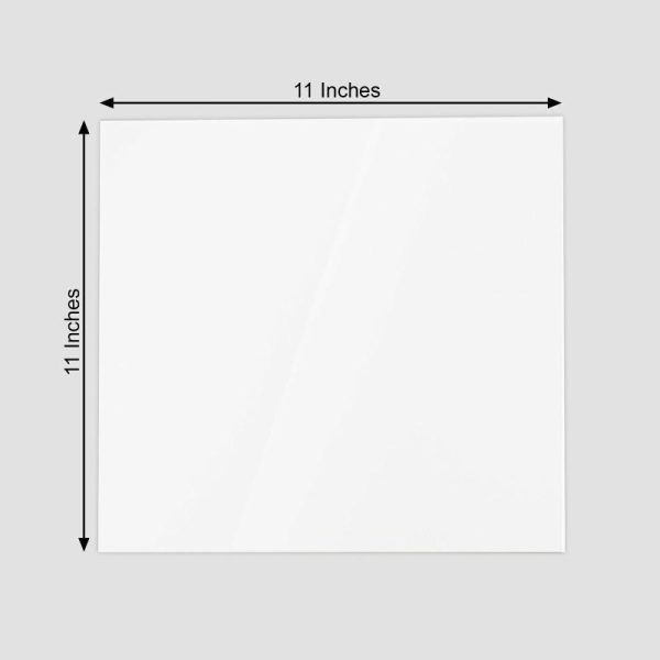 Props, Columns & Pedestals |   2 Pack 11″ Square White Acrylic Plexiglass Sheets, 3mm Thick Top Plates With Protective Film Event Props Props, Columns & Pedestals