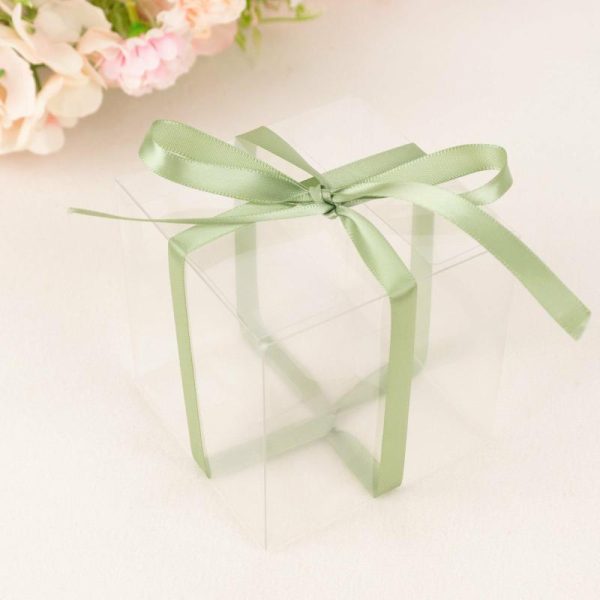 Ribbons |   100 Yards 3 8″ Sage Green Single Face Decorative Satin Ribbon Fabric Bolt & Trims Ribbons