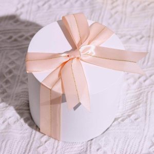 Ribbons |   50 PCs 10″ Blush Pre Tied Ribbon Bows, Satin Ribbon With Gold Foil Lining For Gift Basket and Party Favors Decor Fabric Bolt & Trims Blush