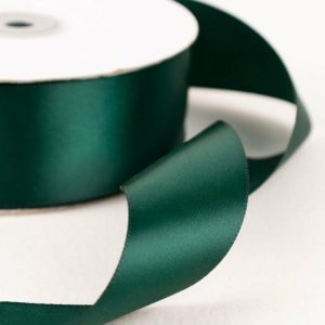 Ribbons |   50 Yards 1.5″ Hunter Emerald Green Single Face Decorative Satin Ribbon Fabric Bolt & Trims Hunter Emerald Green