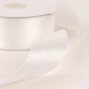 Ribbons |   50 Yards 1.5″ White Single Face Decorative Satin Ribbon Fabric Bolt & Trims Ribbons