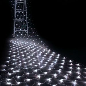 String & Patio Lights |   20ftx10ft White 600 LED Fish Net Lights, Fairy String Lights With 8 Modes LED Lightings String & Patio Lights