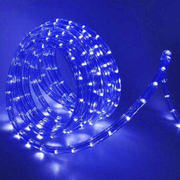 String & Patio Lights |   33ft Blue Waterproof Outdoor LED Rope Light, 120V With 250 Bright LEDs LED Lightings Blue