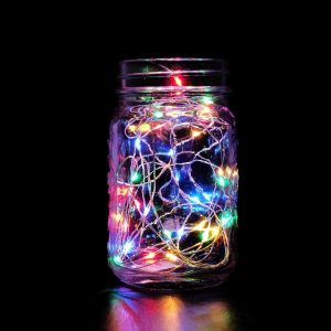 String & Patio Lights |   90″ Multicolor Starry Bright 20 LED String Lights, Battery Operated Micro Fairy Lights LED Lightings Assorted Colors