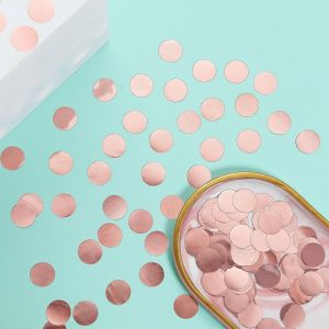 Table Scatters |   18G Bag Rose Gold Round Foil Metallic Table Confetti Dots, Balloon Confetti Decor Party Balloons & Supplies Rose Gold