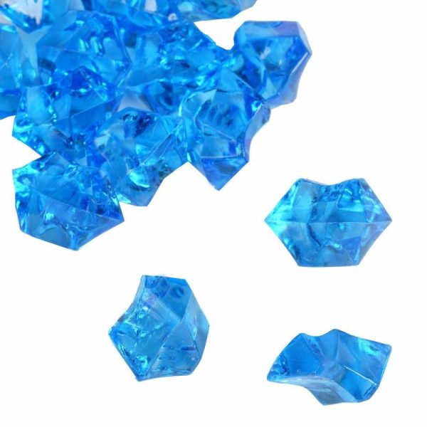 Table Scatters |   400 Pack Ocean Blue Mini Acrylic Ice Bead Vase Fillers, DIY Craft Crystals Party Balloons & Supplies Royal Blue