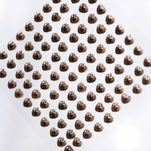 Trims & Diamond Rolls |   600 Pcs Chocolate Heart Diamond Rhinestone DIY Stickers Fabric Bolt & Trims Chocolate