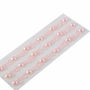 Trims & Diamond Rolls |   Blush Self Adhesive Pearl Rhinestone Stickers, DIY Craft Peel and Stick Gem Stickers Fabric Bolt & Trims Blush