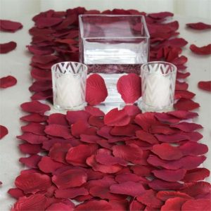 Wedding Accessories |   500 Pack Burgundy Silk Rose Petals Table Confetti or Floor Scatters Party Favors Burgundy