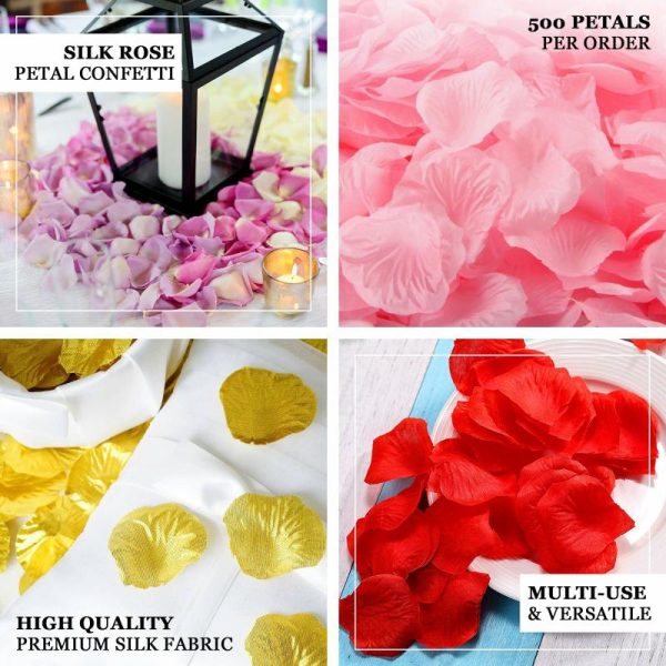 Wedding Accessories |   500 Pack Dusty Rose Silk Rose Petals Table Confetti or Floor Scatters Party Favors Dusty Rose