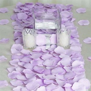 Wedding Accessories |   500 Pack Lavender Lilac Silk Rose Petals Table Confetti or Floor Scatters Party Favors Lavender