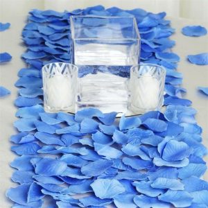 Wedding Accessories |   500 Pack Royal Blue Silk Rose Petals Table Confetti or Floor Scatters Party Favors Royal Blue