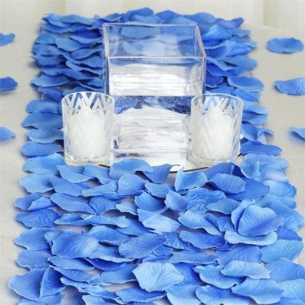 Wedding Accessories |   500 Pack Royal Blue Silk Rose Petals Table Confetti or Floor Scatters Party Favors Royal Blue