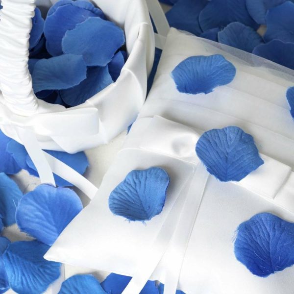 Wedding Accessories |   500 Pack Royal Blue Silk Rose Petals Table Confetti or Floor Scatters Party Favors Royal Blue