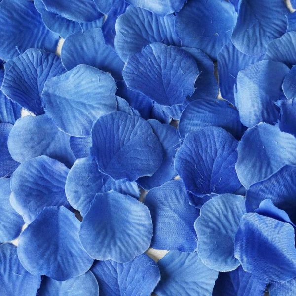 Wedding Accessories |   500 Pack Royal Blue Silk Rose Petals Table Confetti or Floor Scatters Party Favors Royal Blue