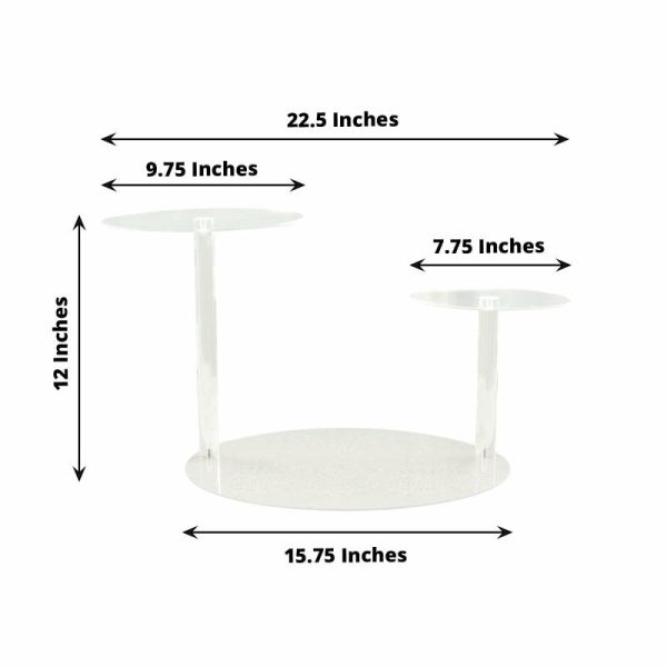 Cake Decorating Supplies |   23″ Clear 3-Tier Plastic Spiral Pedestal Cake Stand, Round Cupcake Dessert Display Riser Cake Decorating Supplies Cake Decorating Supplies