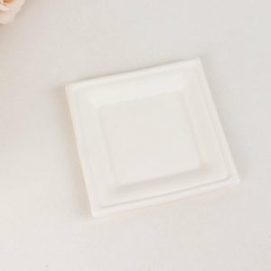 Eco-Friendly Tableware |   50 Pack 6″ White Square Biodegradable Bagasse Salad Plates, Eco-friendly Disposable Sugarcane Appetizer Dessert Party Plates Eco-Friendly Tableware Eco-Friendly Tableware