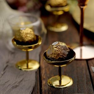 Favor Jars & Containers |   12 Pack 2″ Gold Plastic Mini Champagne Glass Dessert Cups, Candy Dishes Party Favor Gifts Favor Jars & Containers Favor Jars & Containers