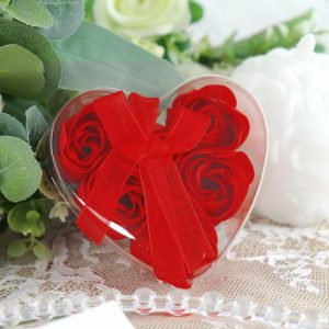 Favors & Gifts |   4 Pack 24 Pcs Red Scented Rose Soap Heart Shaped Party Favors With Gift Boxes And Ribbon Favors & Gifts Favors & Gifts