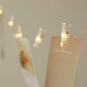 String & Patio Lights |   32ft Warm White 100 LED Clear Photo Clip Fairy String Light Garland LED Lightings String & Patio Lights