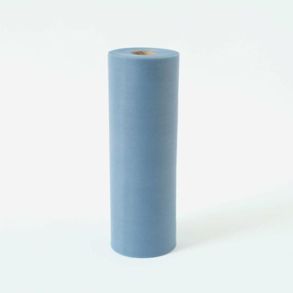 Fabric Bolts |   12″x100 Yards Dusty Blue Tulle Fabric Bolt, Sheer Fabric Spool Roll For Crafts Fabric Bolt & Trims Dusty Blue