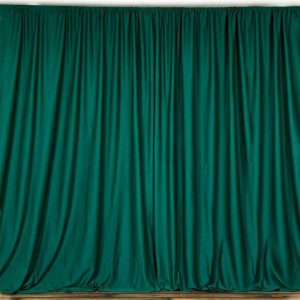 Event Fabrics |   2 Pack Hunter Emerald Green Scuba Polyester Event Curtain Drapes, Inherently Flame Resistant Backdrop Event Panels Wrinkle Free with Rod Pockets – 10ftx10ft Event Fabrics Event Fabrics